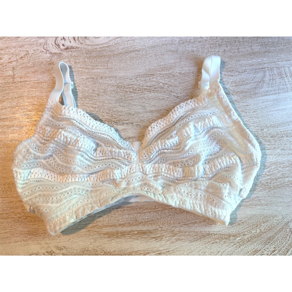 Cosabella XS Dolce Curvy Bralette Women White Lace Wireless Bra